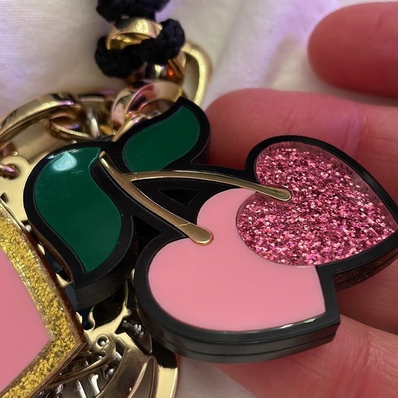 Vintage XL glitter Juicy Couture charm necklace RARE mint Y2K LARGE charms - Picture 17 of 17